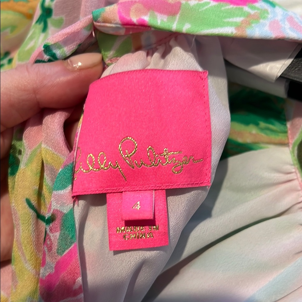 Lilly Pulitzer Ellielynn Pink Floral Dress - Picture 3 of 5